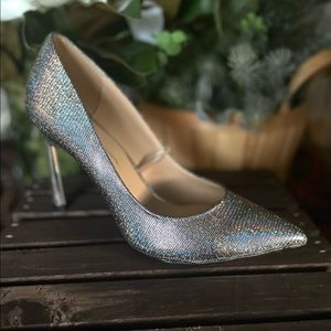 Jessica Simpson Gunmetal Prisma Leather Heel 10M